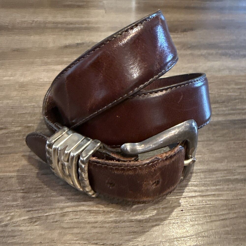 Vintage Brighton Brown Leather Belt Size L
